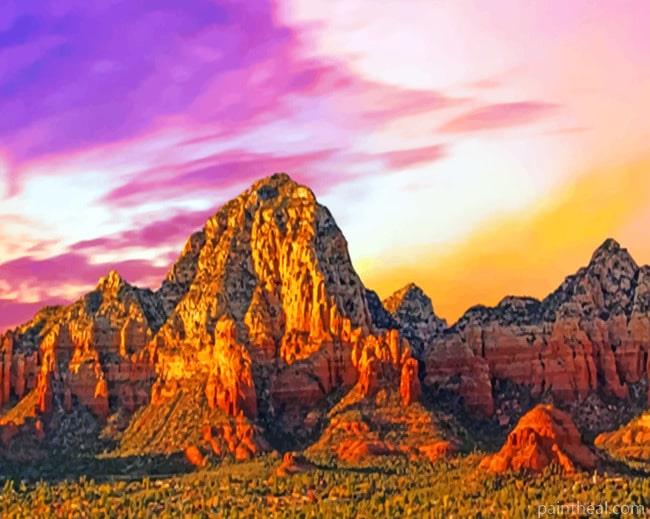 Airport Mesa Sedona -5D Diamond Painting Painting By Numbers Kits