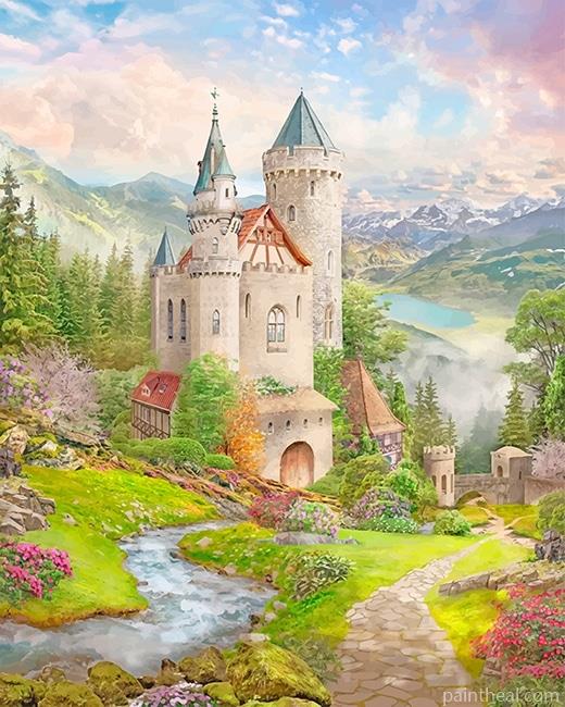 Fantasy Castle Painting By Numbers Kits