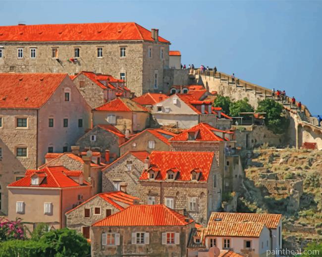 Dubrovnik Buildings Painting By Numbers Kits