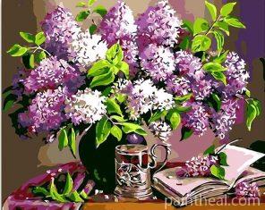 Lavender Flowers In A Vase – 5D Diamond Paintings Painting By Numbers Kits