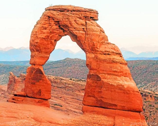 Arch Rock In Sandy Mountains Painting By Numbers Kits