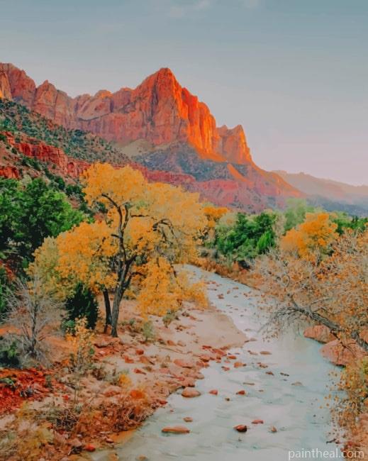 Zion National Park In Utah Painting By Numbers Kits