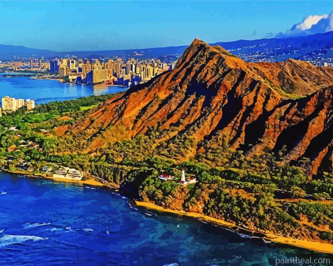 Diamond Head Honolulu Painting By Numbers Kits