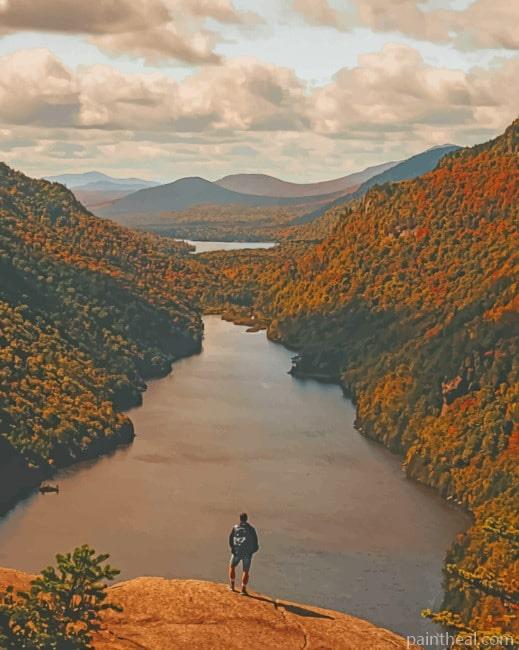 Lower Ausable Lake New York Painting By Numbers Kits