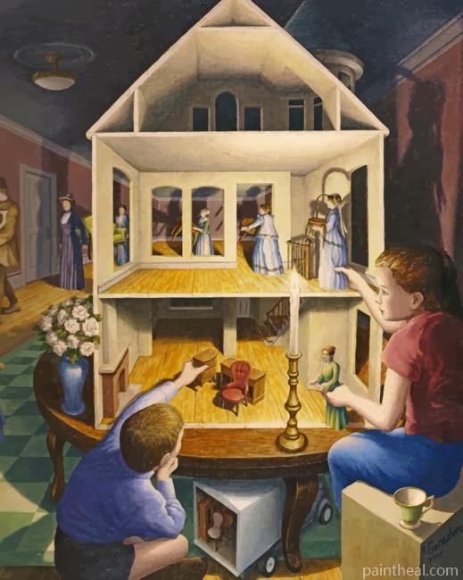 Dolls Dream House Painting By Numbers Kits
