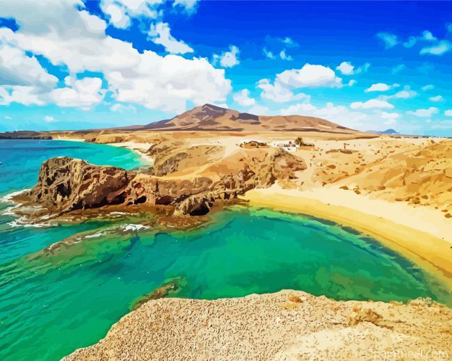Aesthetic Lanzarote Canary Island Painting By Numbers Kits