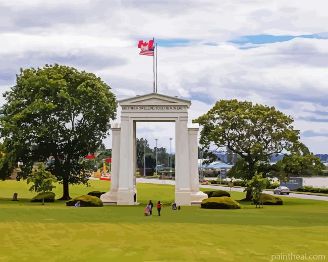 Peace Arch Provincial Park White Rock Painting By Numbers Kits