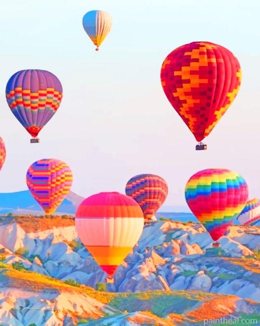 Istanbul Hot Air Balloon Painting By Numbers Kits