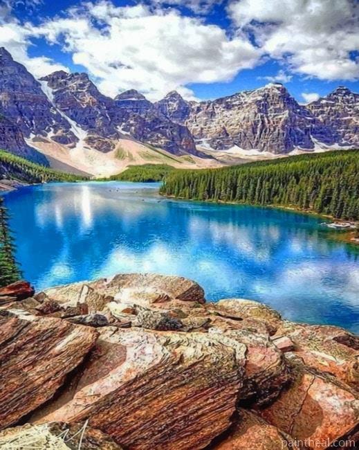 Banff National Park Canada Painting By Numbers Kits