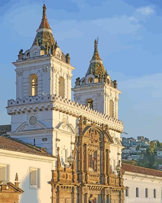 Plaza Grande Ecuador Painting By Numbers Kits