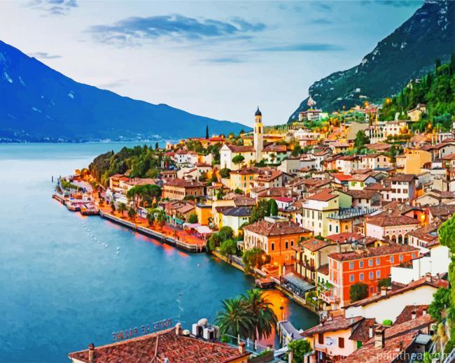 Lake Garda In Italy Painting By Numbers Kits