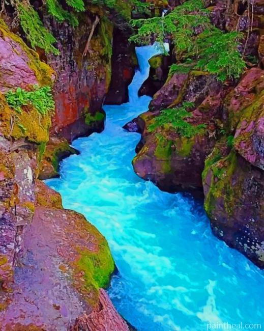 Glacier National Park Montana Painting By Numbers Kits