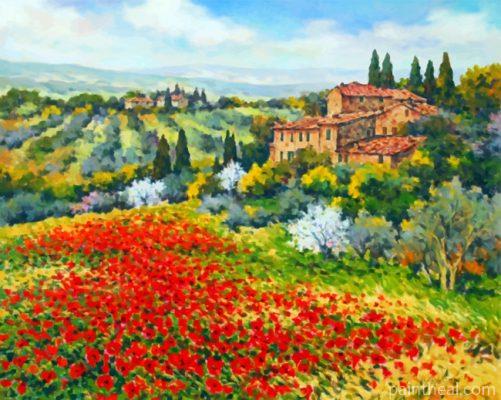 Abstract Tuscan Scene Painting By Numbers Kits
