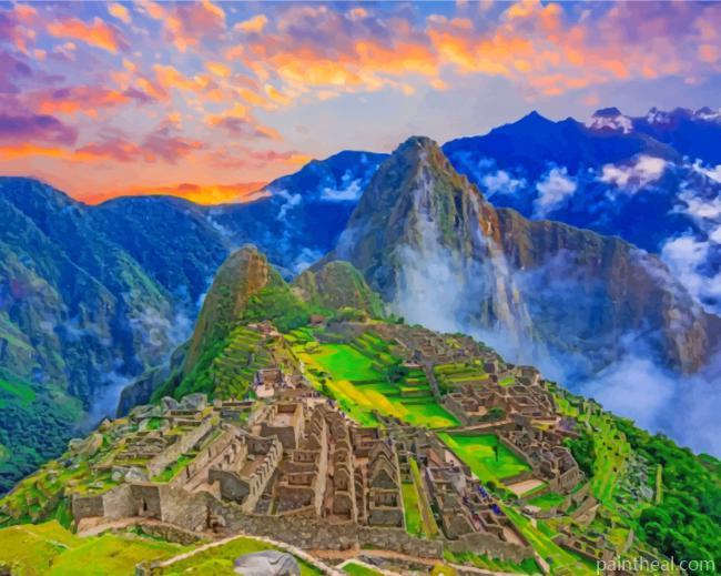 Machu Picchu Landscape Painting By Numbers Kits