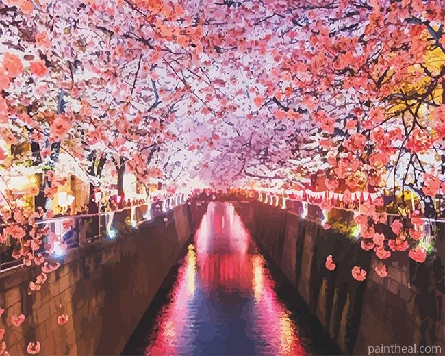 Sakura Cherry Blossom Japan Painting By Numbers Kits
