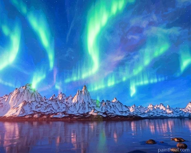 Land Of Northern Light Painting By Numbers Kits