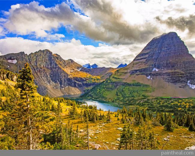 Glacier National Park USA Painting By Numbers Kits