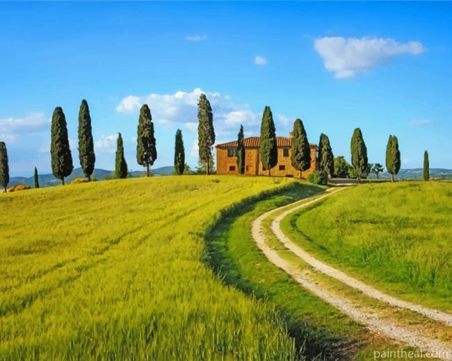 Italian Countryside Landscape Painting By Numbers Kits