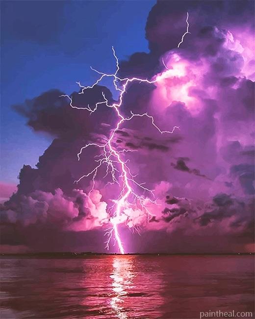 Lightning Thunderstorm Painting By Numbers Kits