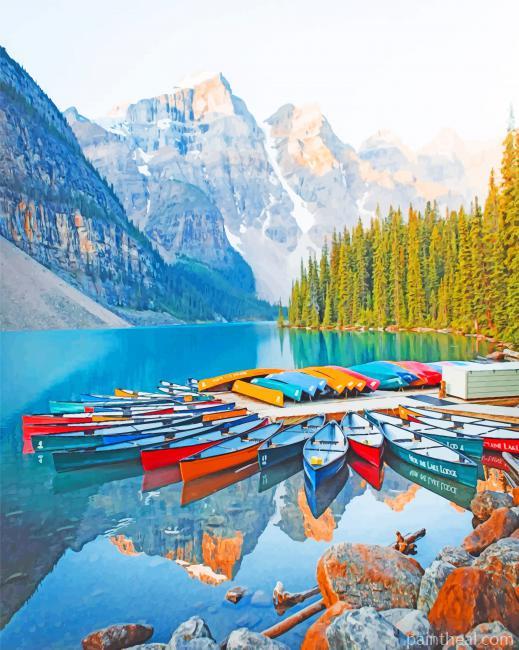 Alberta Moraine Lake Painting By Numbers Kits