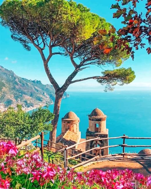 Aesthetic Amalfi Coast Painting By Numbers Kits