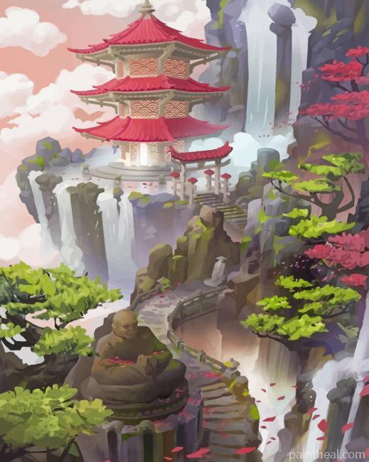 Waterfall Japan Painting By Numbers Kits