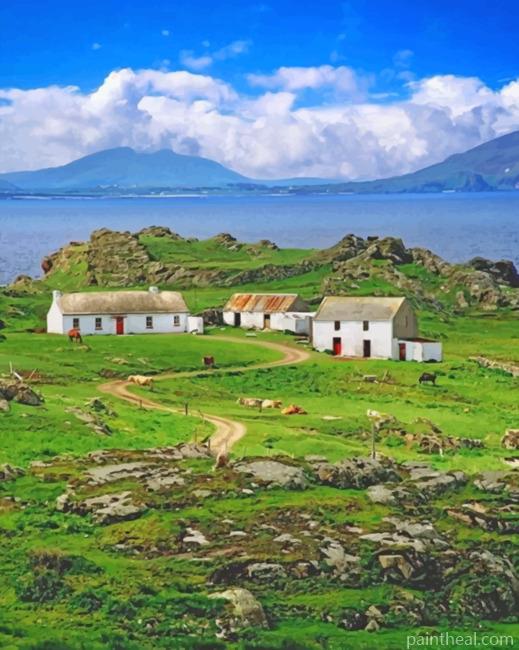 Aesthetic Irish Scenery Painting By Numbers Kits