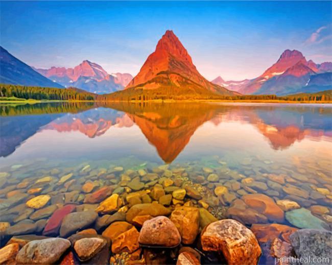 Glacier National Park USA Montana Painting By Numbers Kits