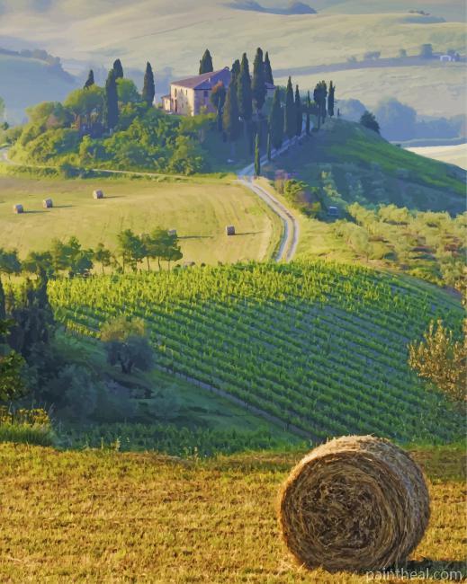 Aesthetic Italian Countryside Painting By Numbers Kits