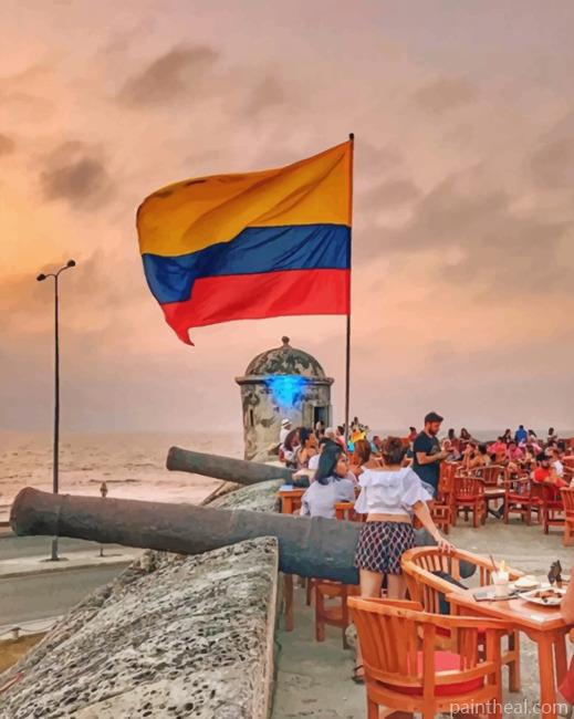 Colombia Flag Painting By Numbers Kits