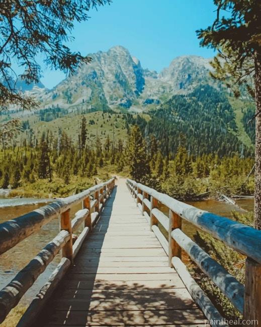 Nature Wooden Bridge Painting By Numbers Kits