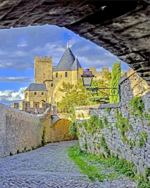 Carcassonne Palace France Painting By Numbers Kits