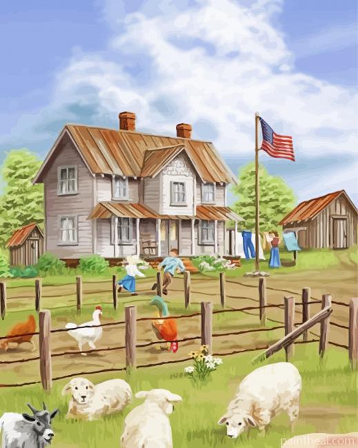 Happy Old Farm Painting By Numbers Kits