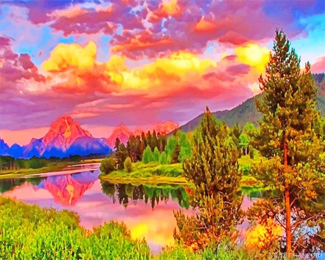 Nature Beautiful View Painting By Numbers Kits