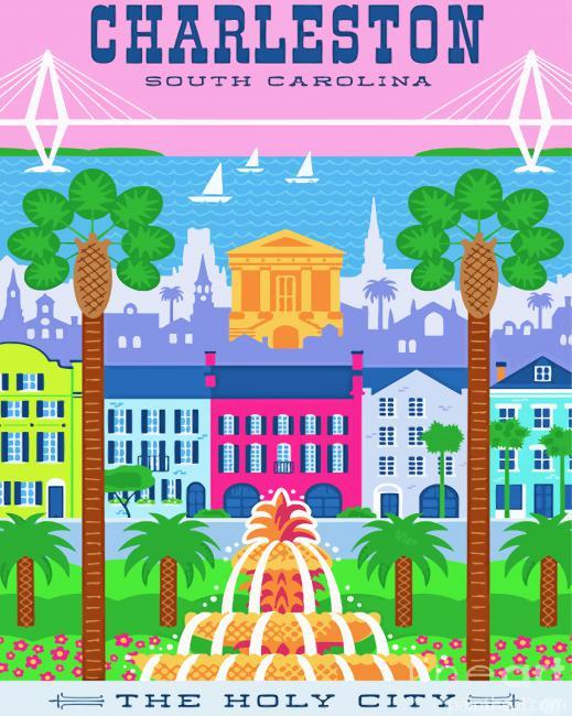 Charleston SC Painting By Numbers Kits