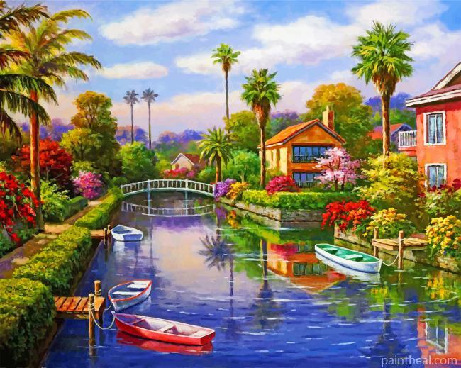 Peaceful Italian Landscape Painting By Numbers Kits