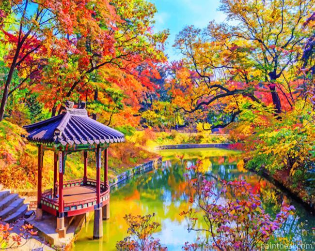 Autumn In Korea Painting By Numbers Kits