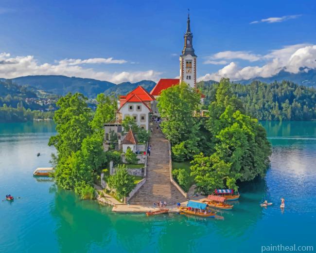 Lake Bled Painting By Numbers Kits
