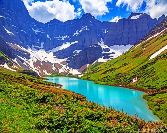 Glacier Park Montana Painting By Numbers Kits