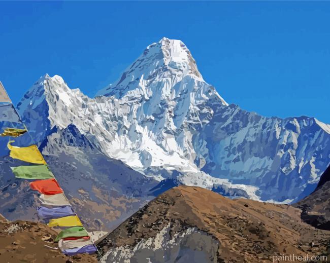 Amadablam Mountain Painting By Numbers Kits