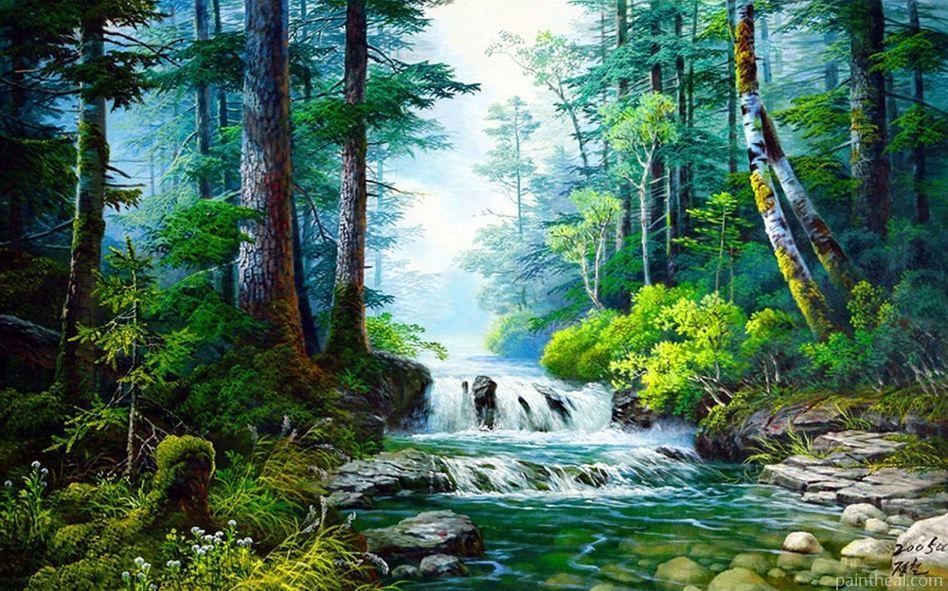 Small Waterfall Painting By Numbers Kits