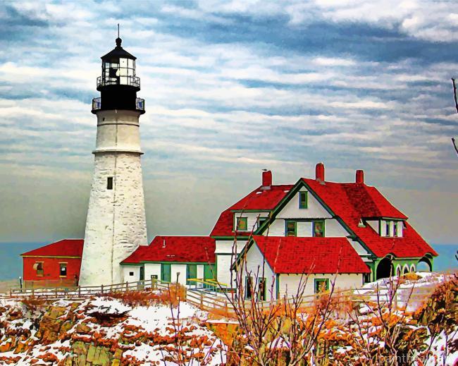 Portland Head Light Painting By Numbers Kits