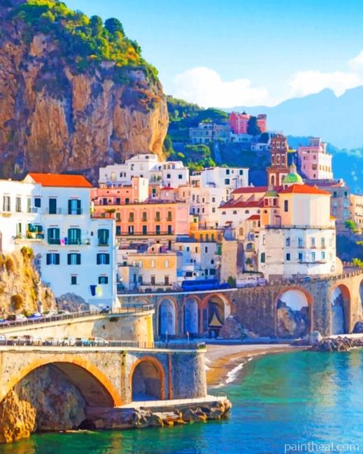 Amalfi Coast Italy Painting By Numbers Kits