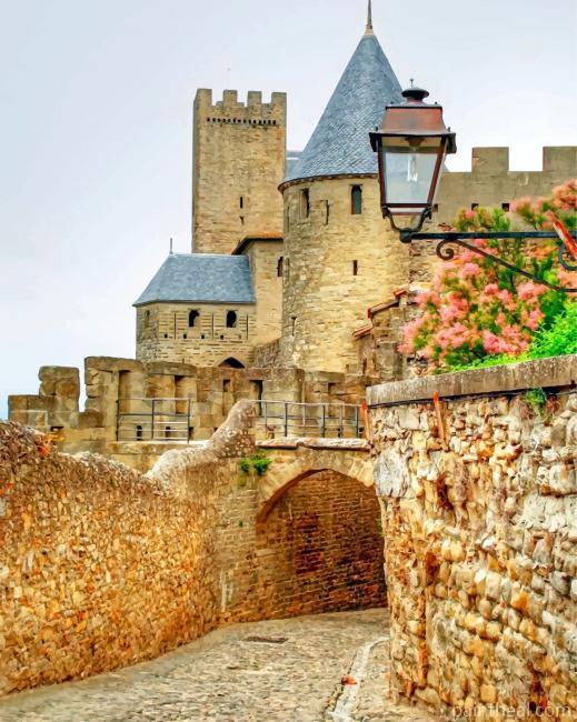 Aesthetic Carcassonne France Painting By Numbers Kits