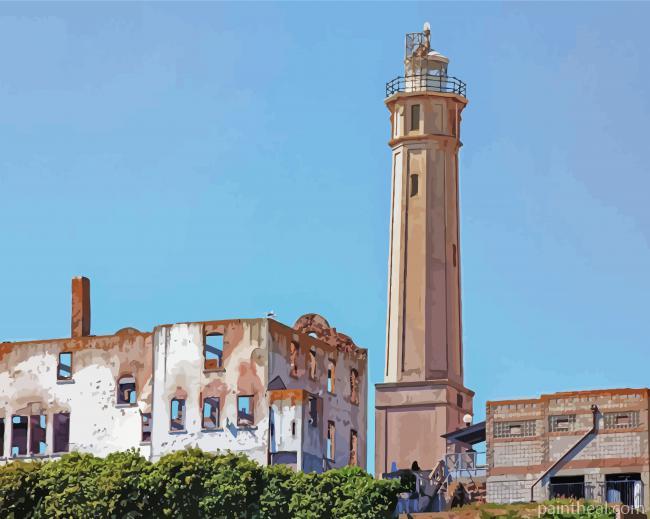 Alcatraz Lighthouse Painting By Numbers Kits