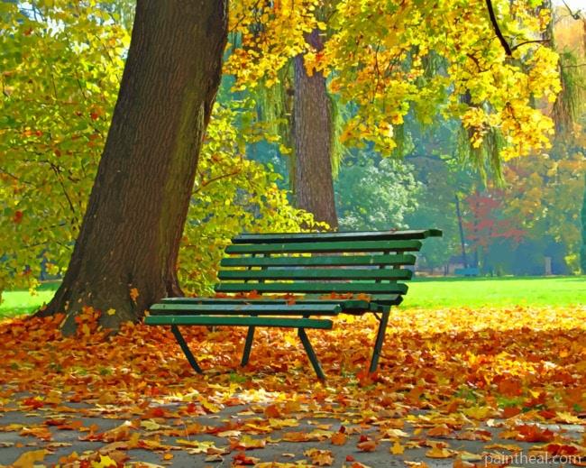 Autumn Bench Painting By Numbers Kits