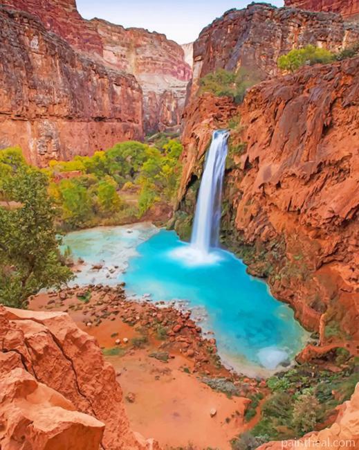 Havasu Fall Arizona Painting By Numbers Kits