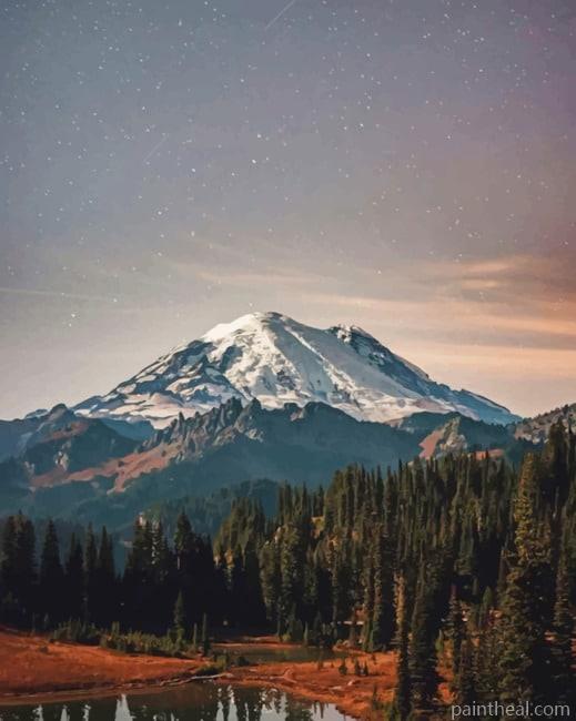 Mount Rainier National Park Painting By Numbers Kits