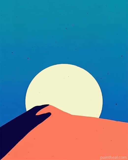 Art Moon Desert Painting By Numbers Kits