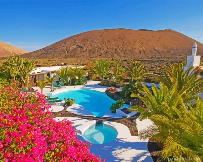 Lanzarote Canary Island Painting By Numbers Kits
